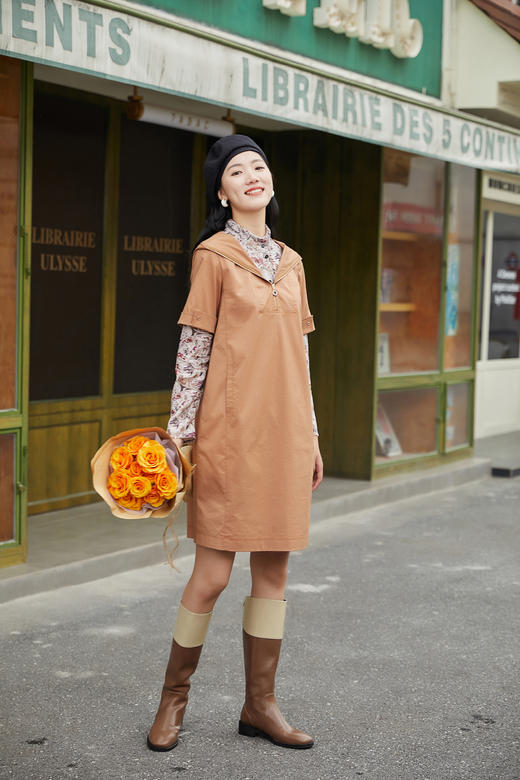 奇威 连帽休闲连衣裙0DB03008 商品图5