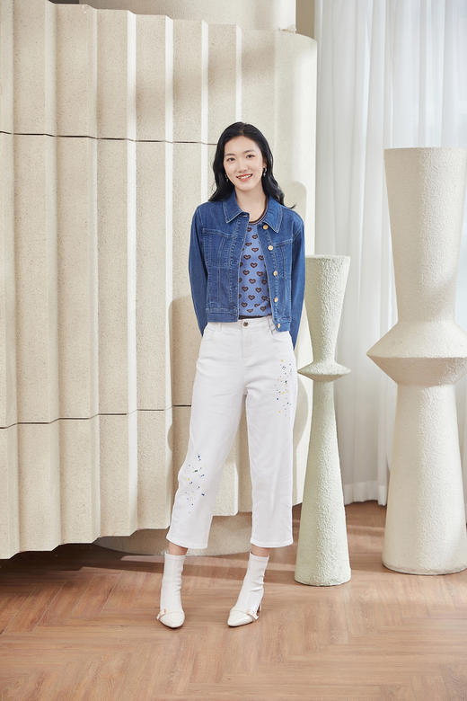 奇威 爱心提花针织T恤0DB05008金猪甄选 商品图12