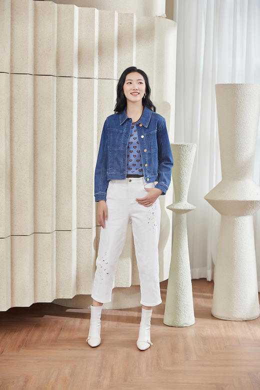 奇威 爱心提花针织T恤0DB05008金猪甄选 商品图11