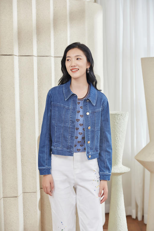 奇威 爱心提花针织T恤0DB05008金猪甄选 商品图7