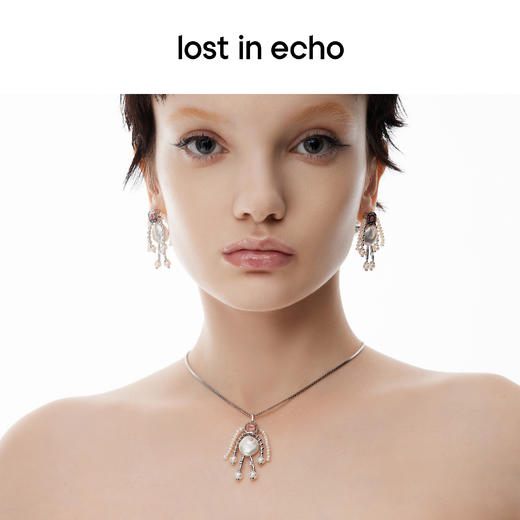 [捡漏价]lost in echo原创设计师款宝石猎人单人坠饰珍珠拼接项链毛衣链女 商品图2