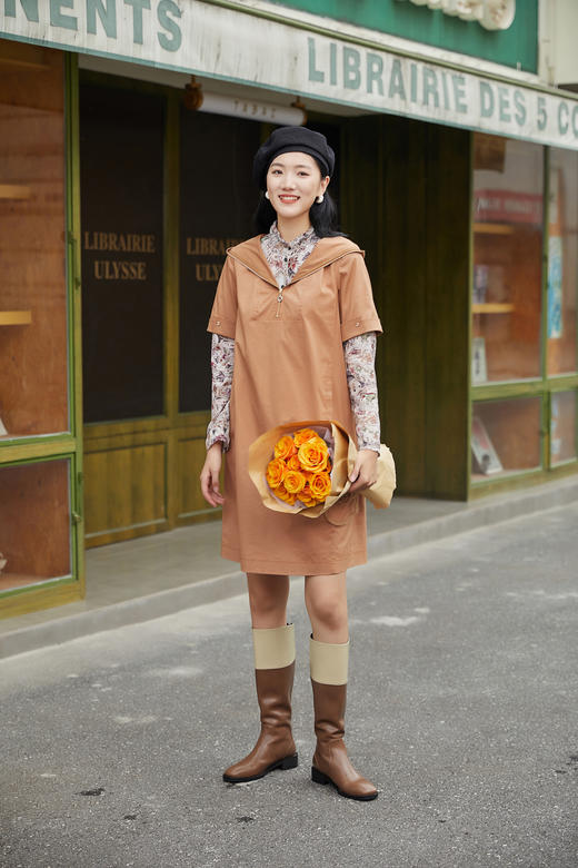 奇威 连帽休闲连衣裙0DB03008 商品图4