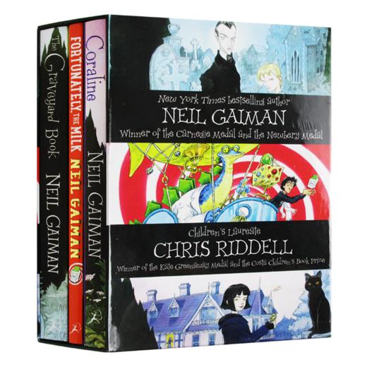 尼尔盖曼3册盒装 英文原版小说 Neil Gaiman 坟场之书 鬼妈妈 爸爸去哪儿了 The Graveyard Book 青少年读物 英文版原版英语书籍 商品图4