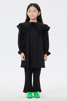 JNBY  23年春款  全棉府绸长袖连衣裙  1N2G13260