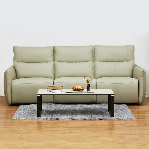 【家具】3人位电动皮沙发 沃夫特2 深棕色/灰色 商品图2