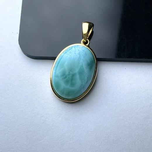 S925海纹石吊坠-全包旦形 商品图0