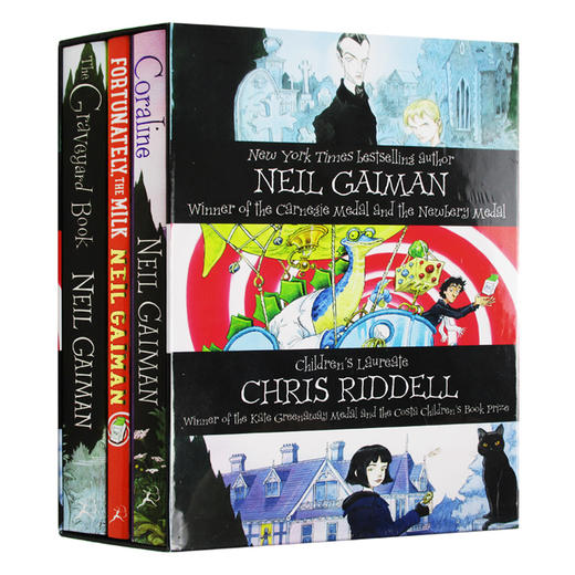 尼尔盖曼3册盒装 英文原版小说 Neil Gaiman 坟场之书 鬼妈妈 爸爸去哪儿了 The Graveyard Book 青少年读物 英文版原版英语书籍 商品图1