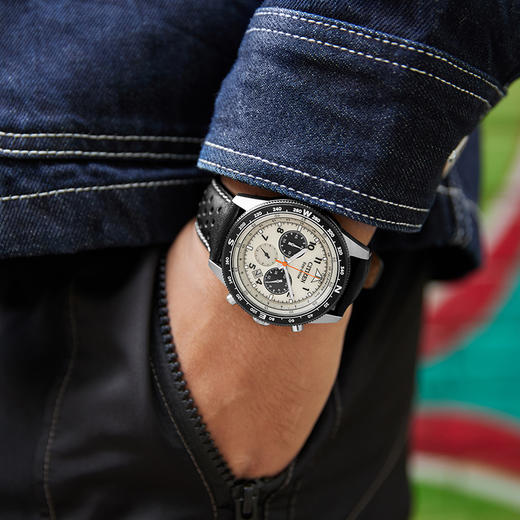 西铁城FF系列潮流皮带光动能男表CA4559-13A 商品图5