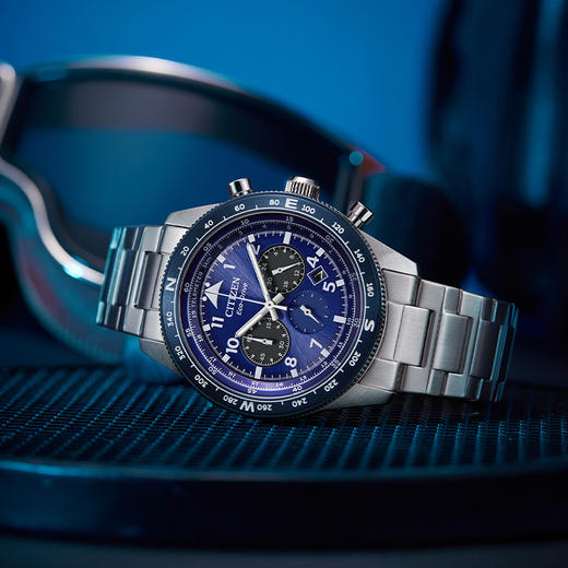 西铁城FF系列潮流钢带光动能男表CA4554-84L 商品图6