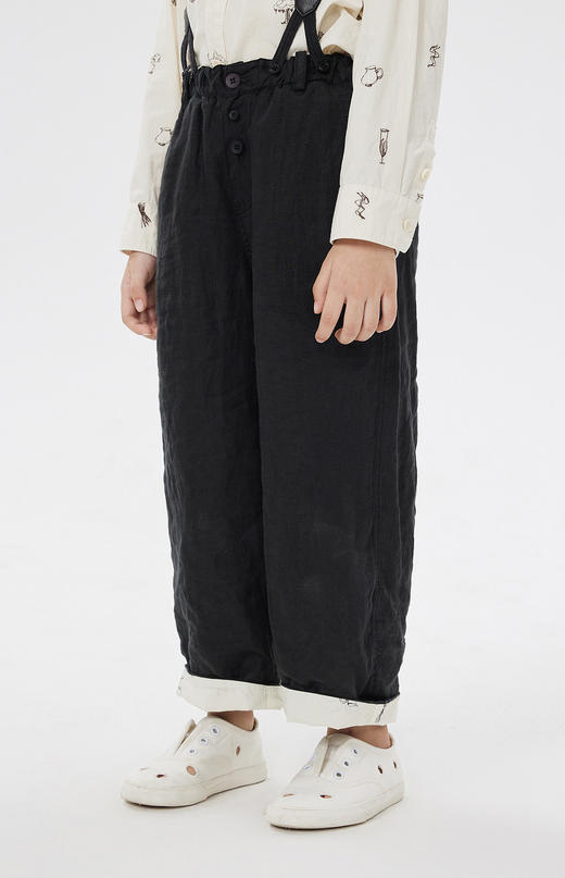 JNBY  23年春款  亚麻透气背带长裤   1N2E12160 商品图6