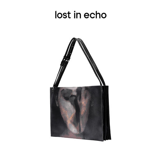 [断码]lost in echo设计师品牌Ann系列印花色方形三肩带风琴牛仔tote包 商品图1