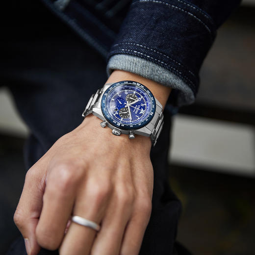 西铁城FF系列潮流钢带光动能男表CA4554-84L 商品图7