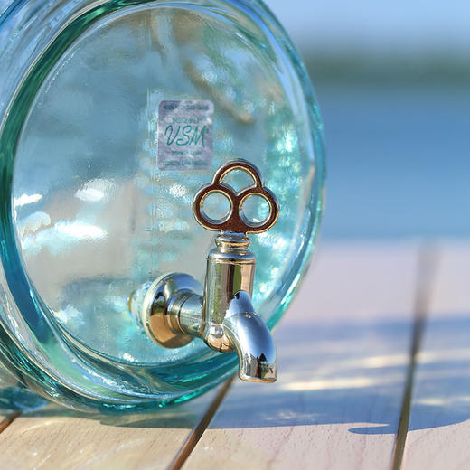 【西班牙原装进口  手工制作】感受手工制作的异域风情利快西班牙原产进口带水龙头玻璃水罐 商品图2