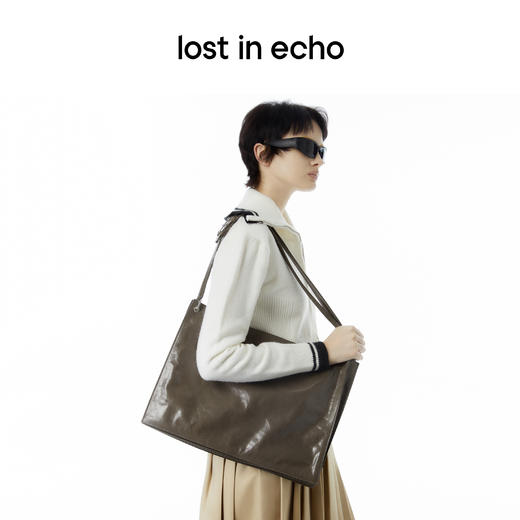 [断码]lost in echo设计师品牌Ann系列方形三肩带风琴包电脑包tote包女 商品图2