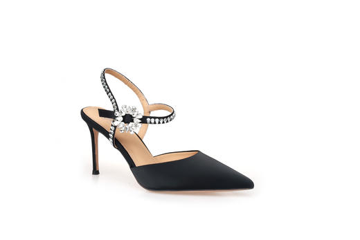 豪麟名鞋奥莱迪嘉女鞋半凉鞋胎牛皮革DJYYA31WB003黑色  原价1660元 商品图0