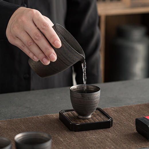 手工铁釉茶海1号 薄胎公道杯拙朴茶漏杯大公杯手作茶具茶海日式分茶器陶瓷匀杯 商品图1