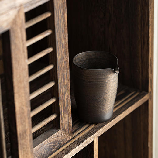 手工铁釉茶海1号 薄胎公道杯拙朴茶漏杯大公杯手作茶具茶海日式分茶器陶瓷匀杯 商品图4