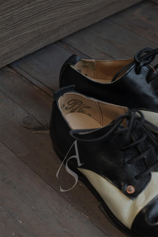 Paul Harnden 黑色拼奶油德比鞋 商品图2