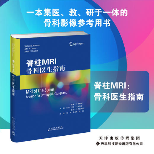 脊柱MRI：骨科医生指南 脊柱  磁共振成像 诊断 指南 张燕，文天林，祝斌 主译 商品图0