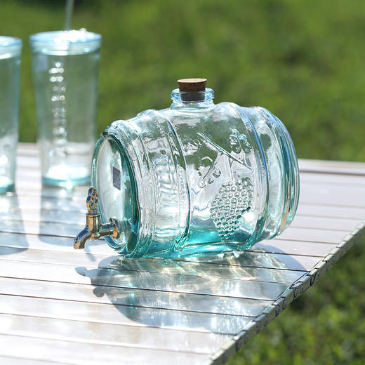 【西班牙原装进口  手工制作】感受手工制作的异域风情利快西班牙原产进口带水龙头玻璃水罐 商品图1