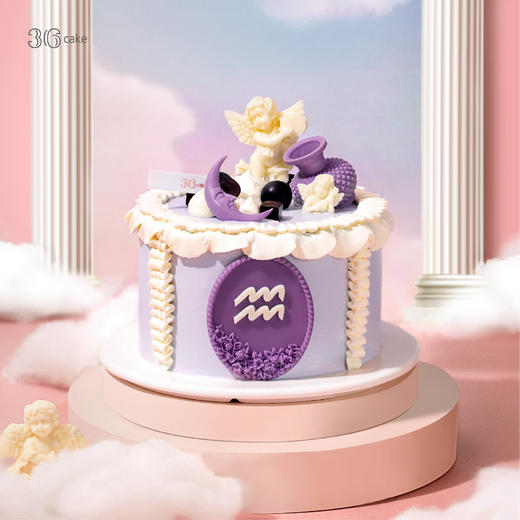 水瓶座.奶油蛋糕，可选2磅（fwh） 商品图1