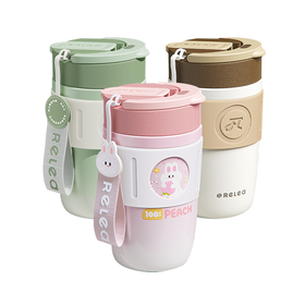 物生物星语晶瓷款保温杯新款一杯双饮咖啡保温杯高颜值陶瓷便携吸管水杯