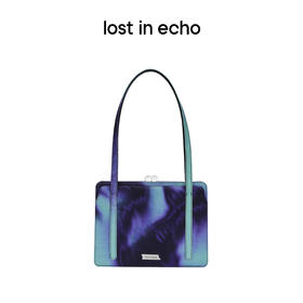 lost in echo 设计师品牌Ann系列方形扎染印花复古口金腋下包