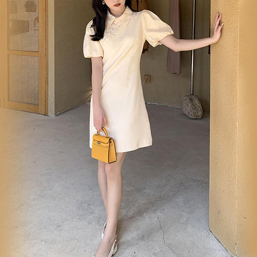 裁缝学苑AG157 显瘦娃娃领改良版旗袍连衣裙纸样女夏法式样板版型 商品图4