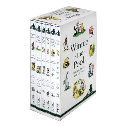 Collins 英文原版 Winnie the Pooh 小熊维尼 6册盒装 青少年经典读物小说 黑白内页盒装 英文版 进口英语原版书籍 商品图1