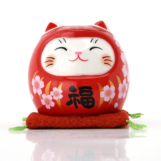 药师窑达摩招财猫存钱罐陶瓷摆件生日开业礼物 商品图2