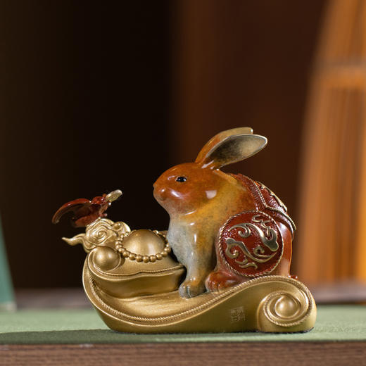 朱炳仁·铜 生肖摆件 兔年摆件 铜艺术品 商品图3