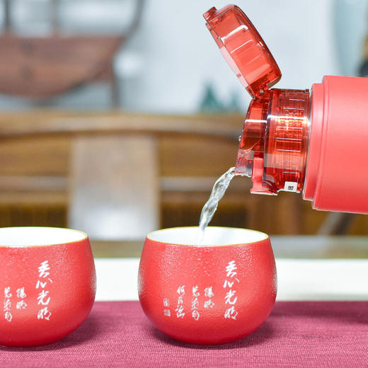 羽诗制造出品 财源滚滚套装焖茶杯不倒杯文创礼盒 商品图2