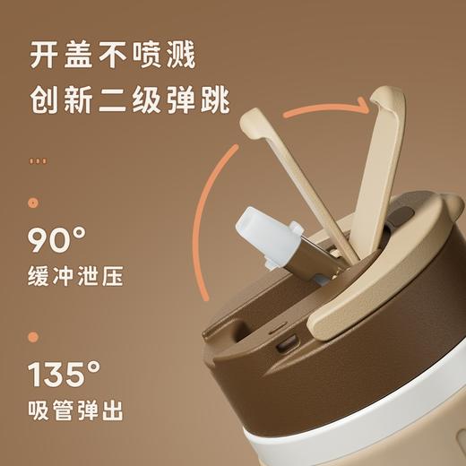 物生物星语晶瓷款保温杯新款一杯双饮咖啡保温杯高颜值陶瓷便携吸管水杯 商品图4