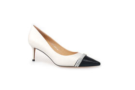 豪麟名鞋奥莱迪嘉女鞋皮鞋羊皮革DJELA31WP014白色  原价1960元