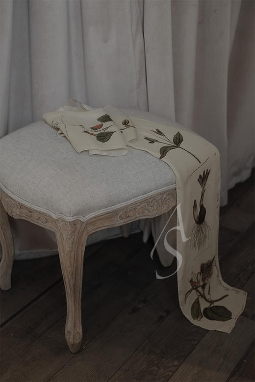 Paul Harnden 古典肖像/飞鸟/植物/蘑菇/CHINOISERIE/植物昆虫/军事/SADKO印花丝巾 商品图4