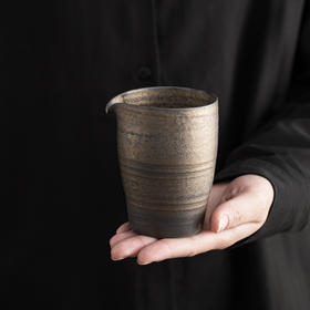 手工铁釉茶海1号 薄胎公道杯拙朴茶漏杯大公杯手作茶具茶海日式分茶器陶瓷匀杯