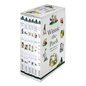 Collins 英文原版 Winnie the Pooh 小熊维尼 6册盒装 青少年经典读物小说 黑白内页盒装 英文版 进口英语原版书籍