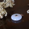 18K玫瑰金和田玉（白玉）镶钻吊坠--岁无忧/平安扣18*5mm /配镶翡翠 商品缩略图4