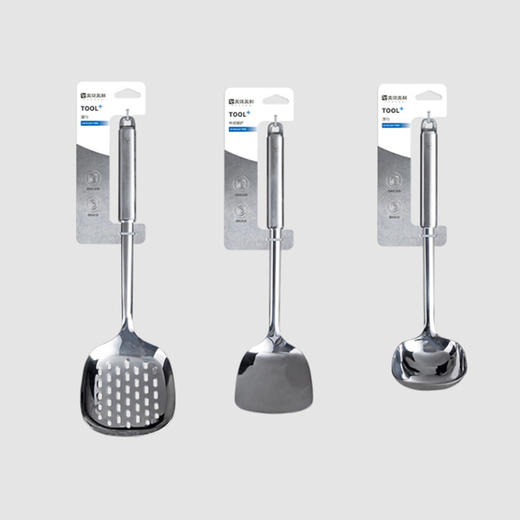 美珑美利TOOL+中式锅铲炒菜食品级304不锈钢家用厨房漏勺汤勺 商品图0