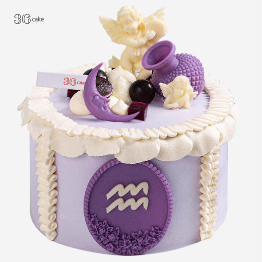 水瓶座.奶油蛋糕，可选2磅（fwh） 商品图0