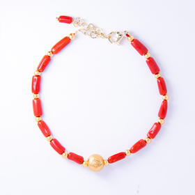 长桶珠珊瑚手链