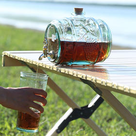 【西班牙原装进口  手工制作】感受手工制作的异域风情利快西班牙原产进口带水龙头玻璃水罐