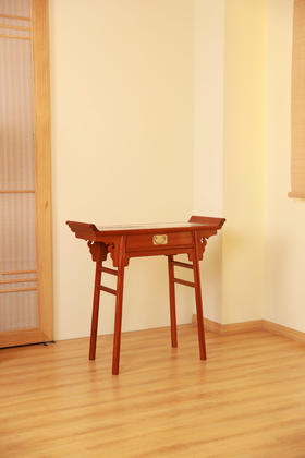 红桥红  家具严选  缅甸花梨（大果紫檀）【石面 97 单联 翘头案】