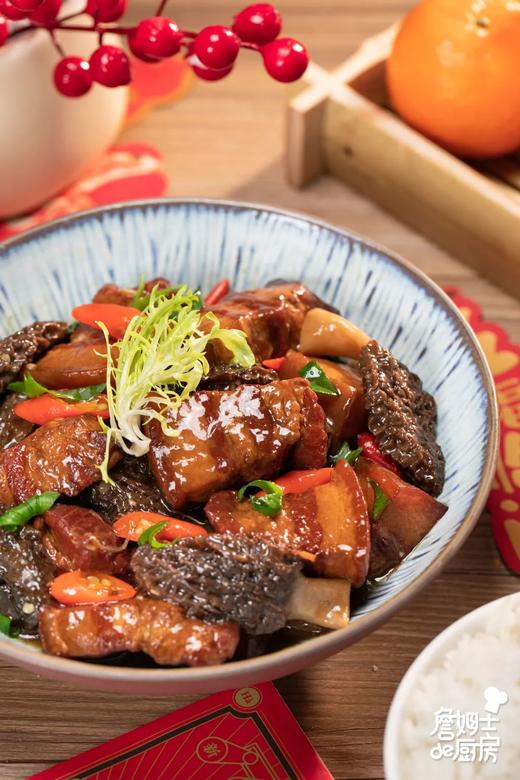 羊肚菌红烧肉 商品图0