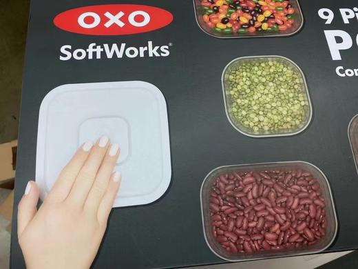 直邮！OXO SoftWorks 保鲜密封盒 9个装，模块化堆垛设计，方便收纳， 按压式密封盖   美国代购，无中文标签，介意慎拍 CO 商品图3