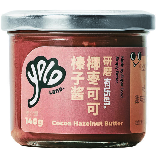 有乐岛 / 椰枣可可榛子酱  5%生可可粉 巧克力爱好者必入 140g 商品图9