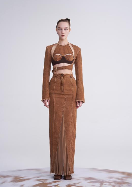 Oude Waag  焦糖色单宁系腰解构西装袖 商品图3