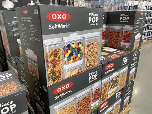 直邮！OXO SoftWorks 保鲜密封盒 9个装，模块化堆垛设计，方便收纳， 按压式密封盖   美国代购，无中文标签，介意慎拍 CO 商品图5