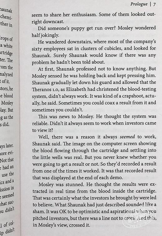 坏血：硅谷初创巨头的骗局 英文原版平装 Bad Blood: Secrets and Lies in a Silicon Valley Startup John Carreyrou 恶血滴血成金 商品图7