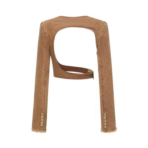 Oude Waag  焦糖色单宁系腰解构西装袖 商品图6